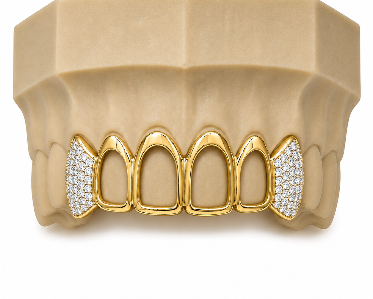 4 Solid | 2 Iced Moissanite | Stirling Silver DQ1046