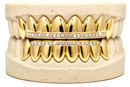 Diamond Rail Gold Grillz 6pc - DQ1020