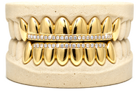 Diamond Rail Gold Grillz 6pc - DQ1020