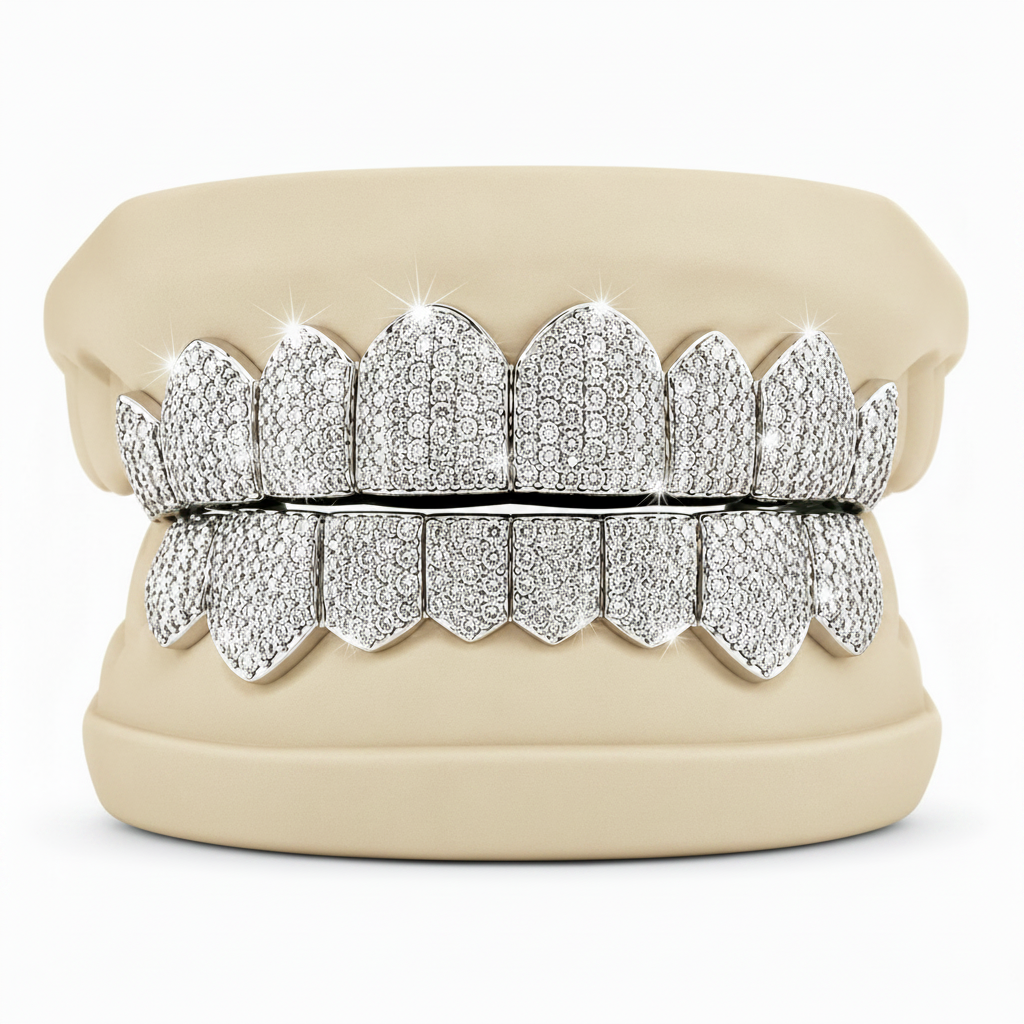 Moissanite VVS Quality Iced Out  Grillz - DQ1002