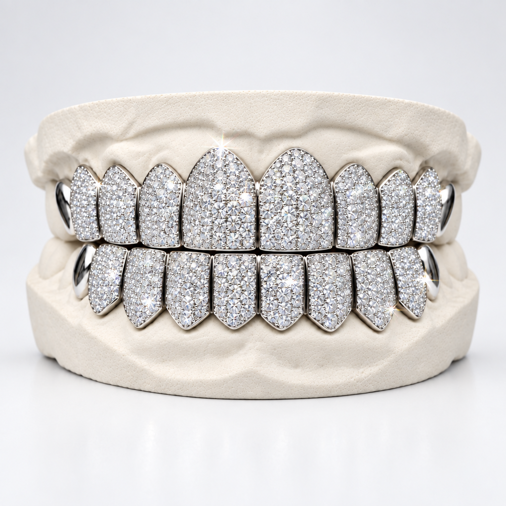Moissanite VVS Quality Iced Out  Grillz - DQ1002