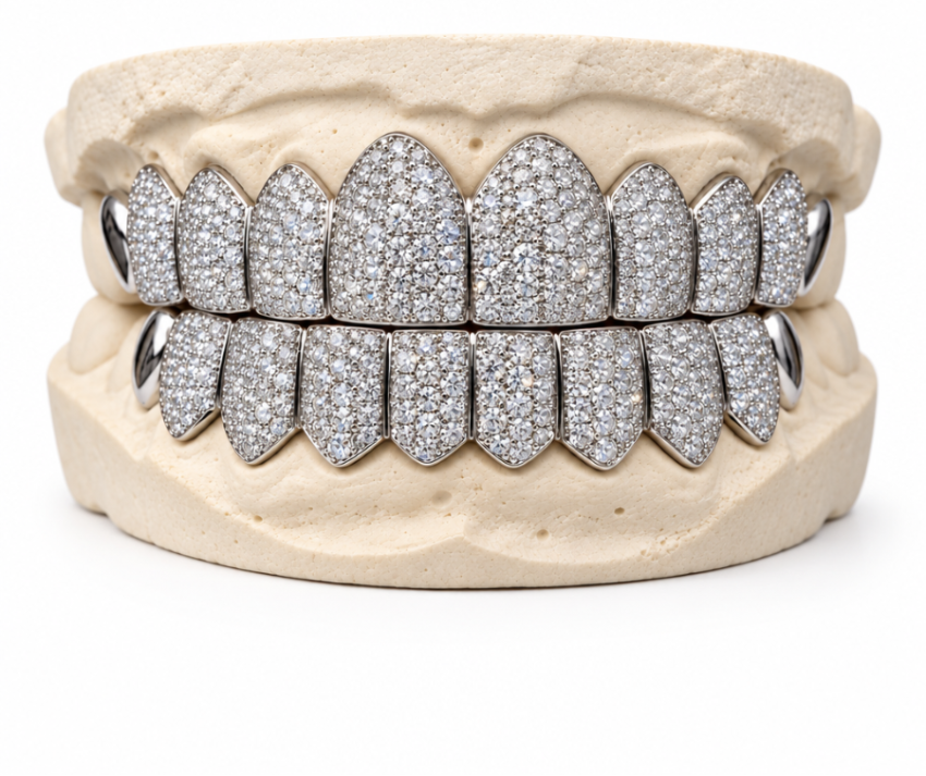 Moissanite VVS Quality Iced Out  Grillz - DQ1002