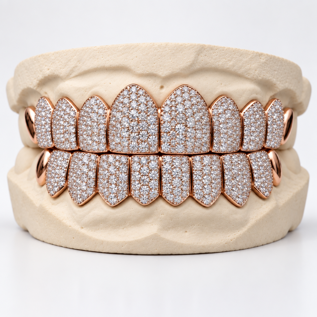 Moissanite VVS Quality Iced Out  Grillz - DQ1002