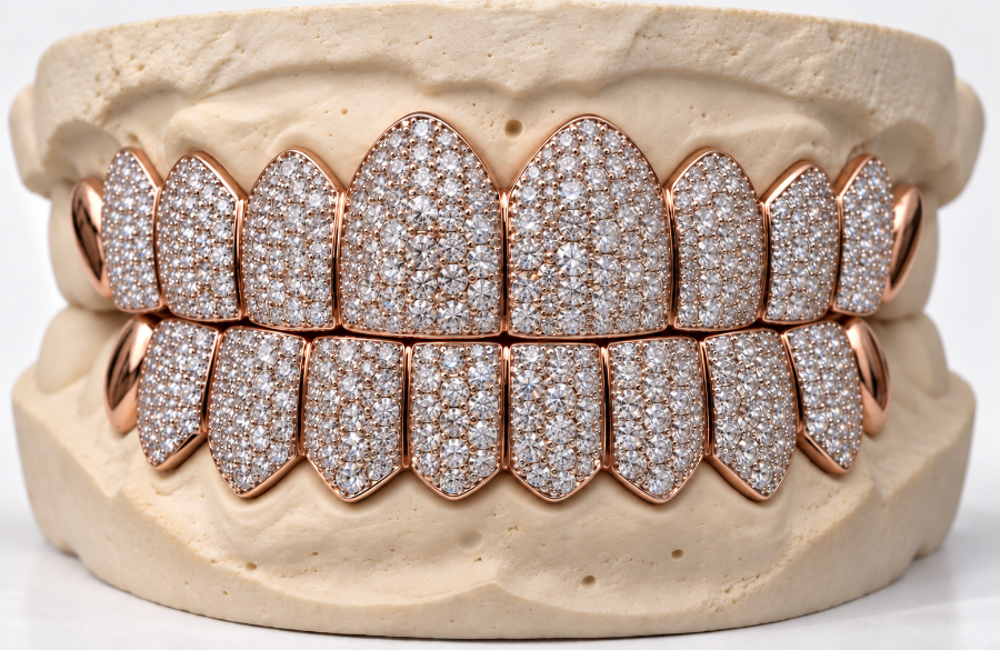 Moissanite VVS Quality Iced Out  Grillz - DQ1002
