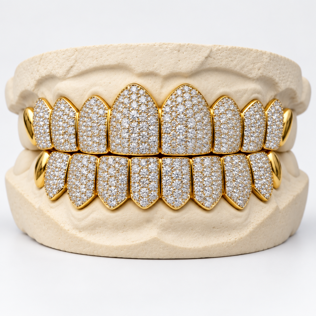 Moissanite VVS Quality Iced Out  Grillz - DQ1002