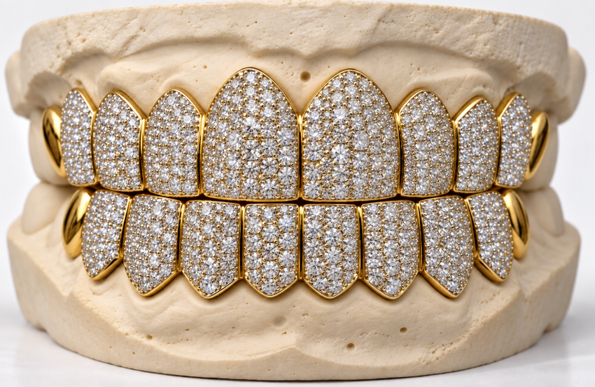 Moissanite VVS Quality Iced Out  Grillz - DQ1002