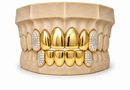6Pack Grillz, 4 Solid | 2 Iced out Fangs DQ1039