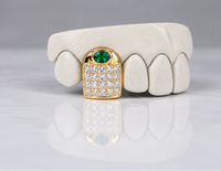 Princess Cut Diamond with Emerald , Invisible Set VVS Quality DQ1034