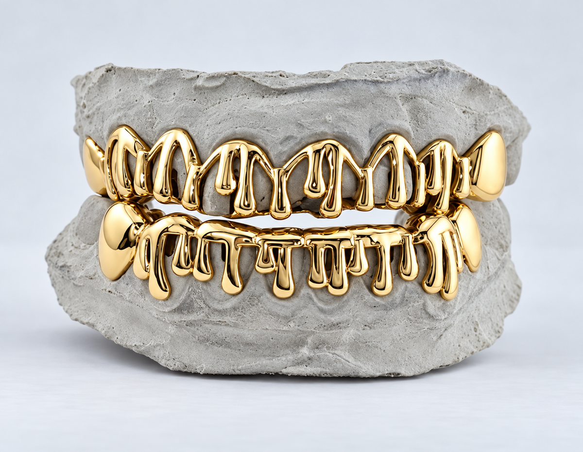 Drippy Drip Sterling Silver Grillz 8 on 8