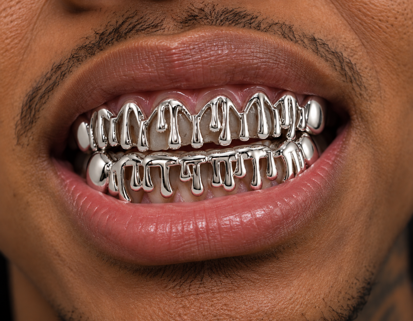 Drippy Drip Sterling Silver Grillz 8 on 8