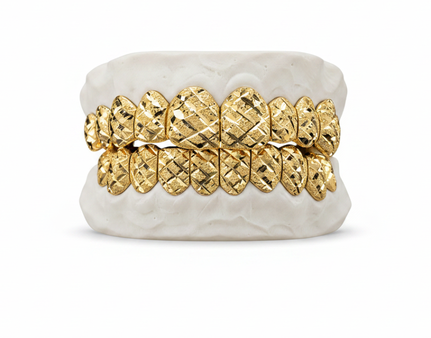 Diamond Dust - Diamond Cut Gold Grillz - DQ1012