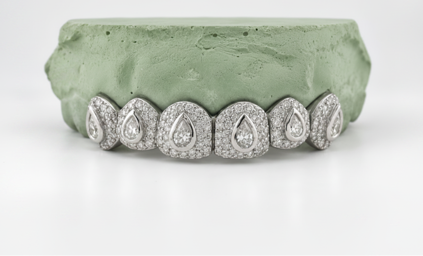 VVS Moissanite Honeymoon Set Pear Shaped Grillz