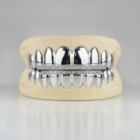 Top Bar Diamond Set Grillz - DQ1042