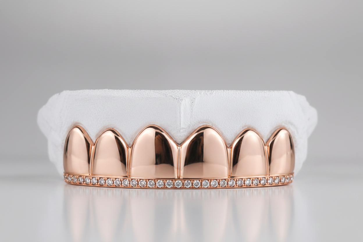 Top Bar Diamond Set Grillz - DQ1042