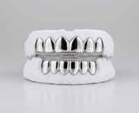 Top Bar Diamond Set Grillz - DQ1042