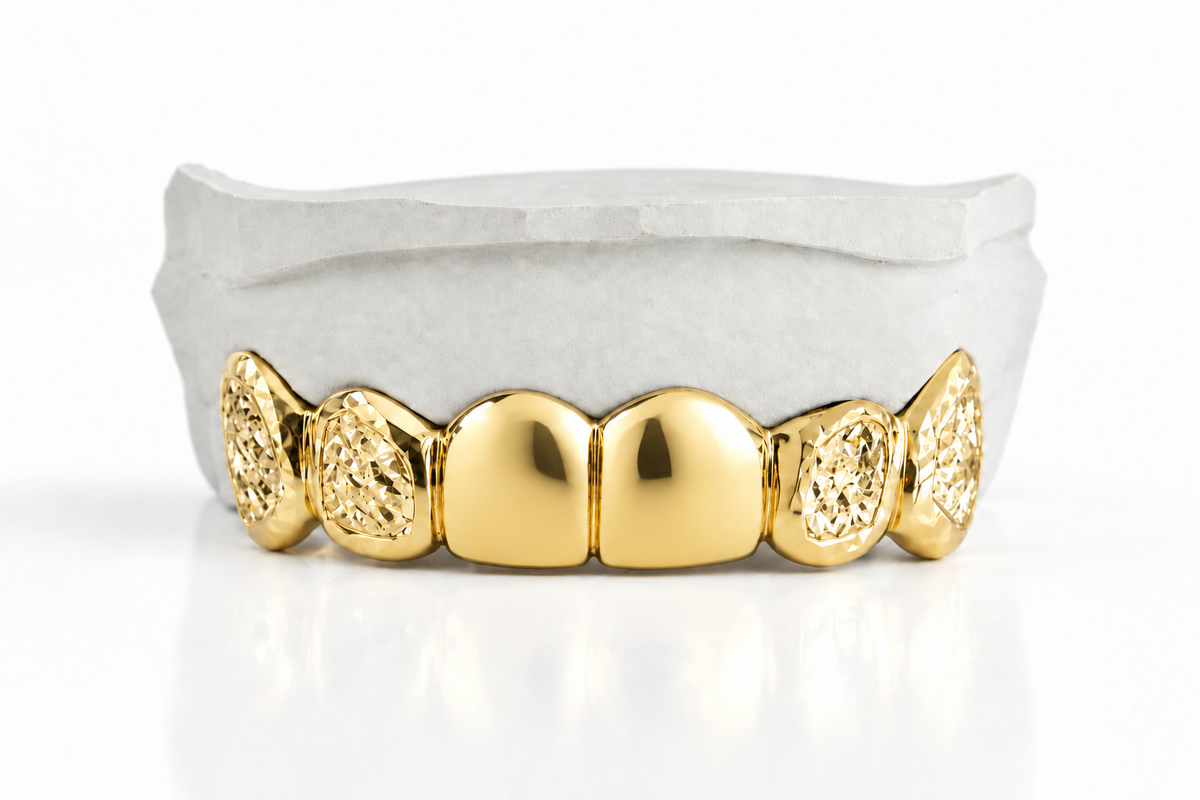 2 solid gold | 4 diamond cut DQ1055