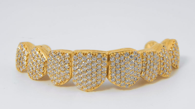 VVS Natural Diamond Honeycomb Set Grillz: Luxury for Your Smile DQ1043