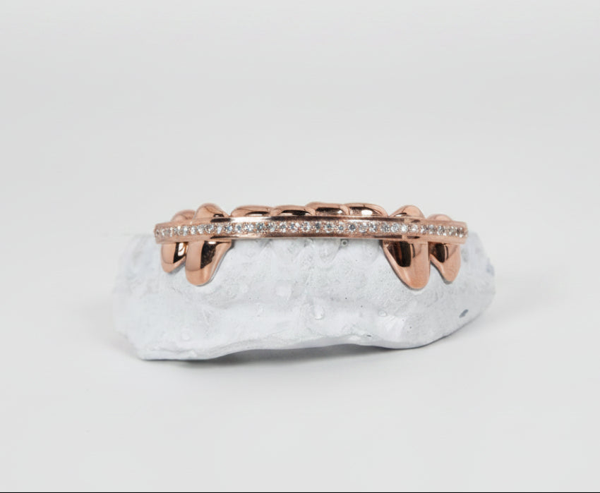 Rose Gold | Moissanite Top Bar | 2 Solid DQ1051