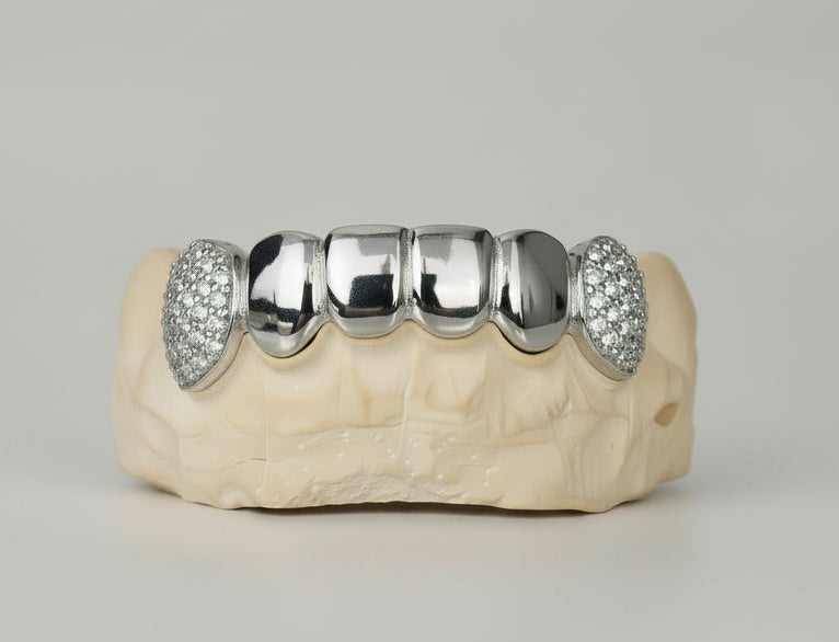 4 Solid | 2 Iced Moissanite | Stirling Silver DQ1046