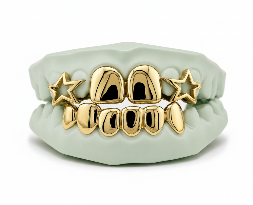 Gold Star Grillz Top and Bottom Special