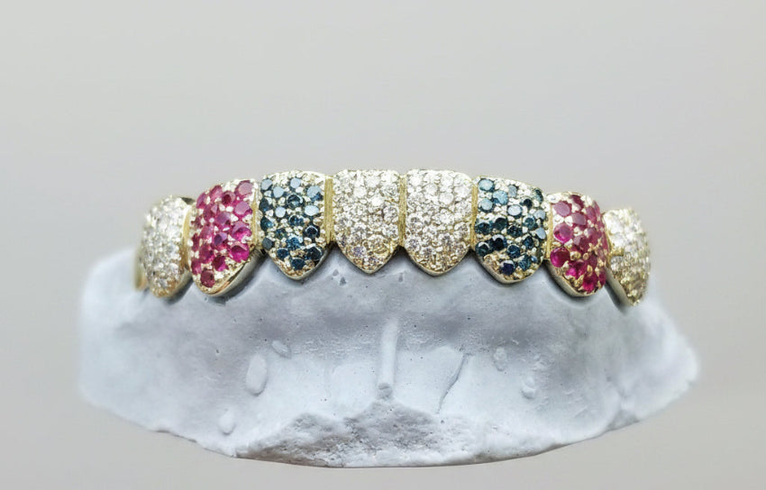 Luxury Multi-Stone Iced-Out Grillz-  DQ1019
