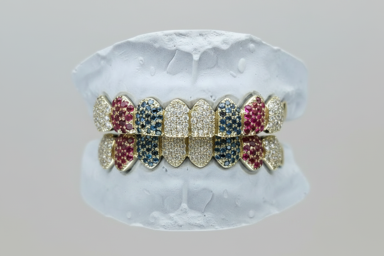 Luxury Multi-Stone Iced-Out Grillz-  DQ1019