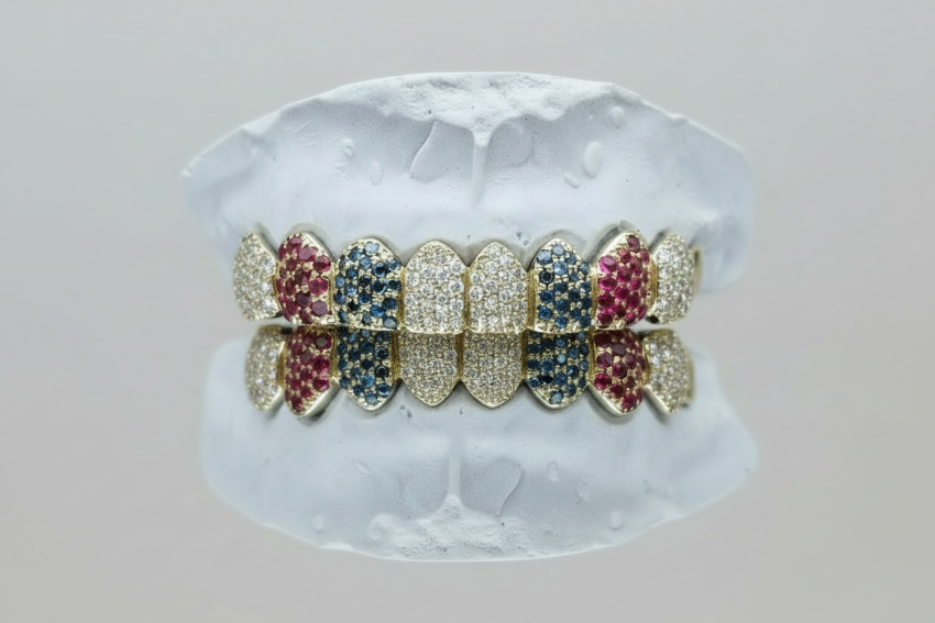 Luxury Multi-Stone Iced-Out Grillz-  DQ1019