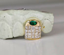 Diamond with Emerald , Invisible Set VVS Quality DQ1034