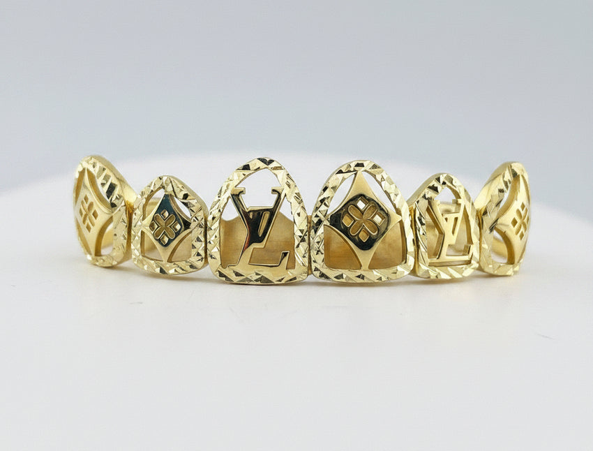 Gold Grillz With Logos Design - DQ1060LOGO