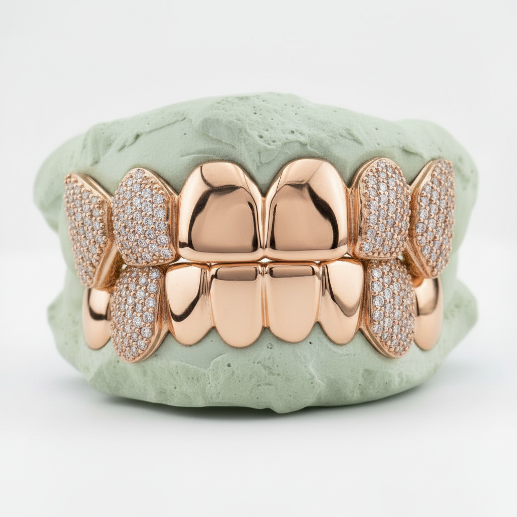 Diamonds and Solids Alternated Grillz - DQ0829
