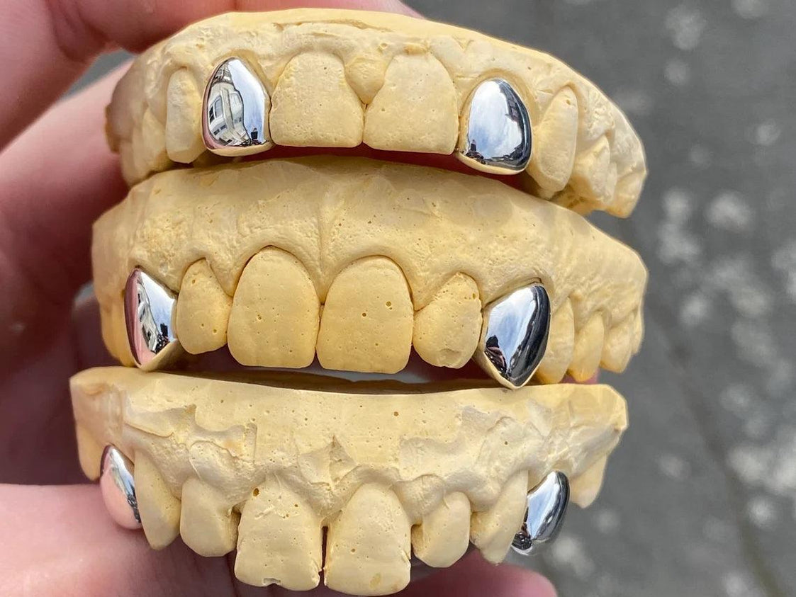 Custom Single Sterling Silver Grillz – Premium Quality & Shine