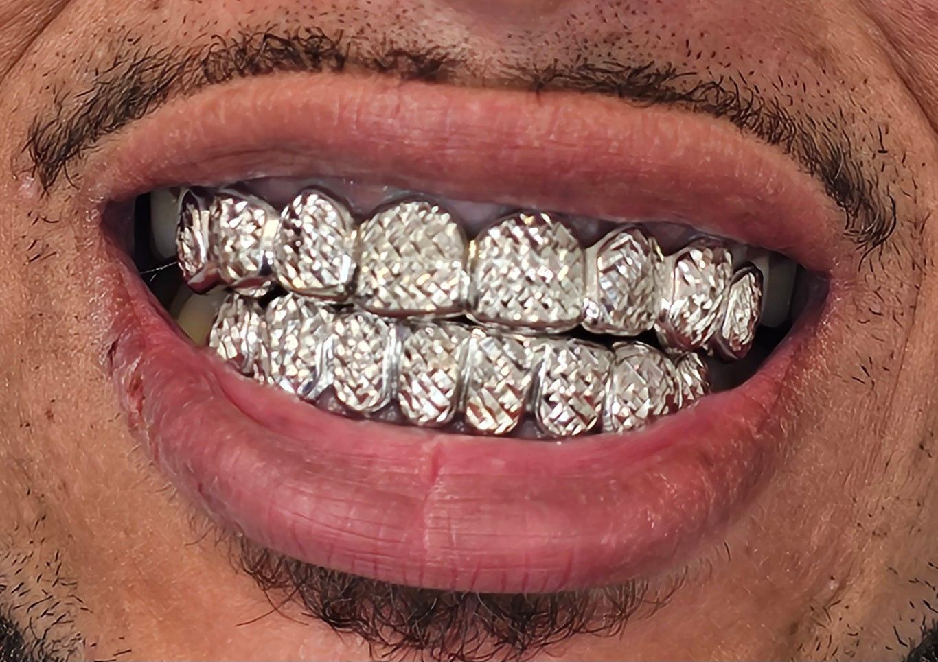 Sterling Silver Diamond Cut Grillz DQ1047