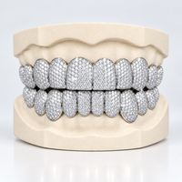 VVS Natural Diamond Honeycomb Set Grillz: Luxury for Your Smile DQ1043