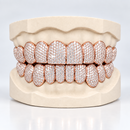 VVS Natural Diamond Honeycomb Set Grillz: Luxury for Your Smile DQ1043