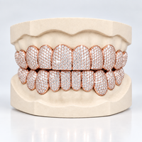 VVS Natural Diamond Honeycomb Set Grillz: Luxury for Your Smile DQ1043