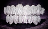 VVS Natural Diamond Honeycomb Set Grillz: Luxury for Your Smile DQ1043