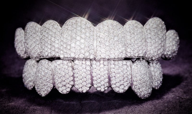 VVS Natural Diamond Honeycomb Set Grillz: Luxury for Your Smile DQ1043