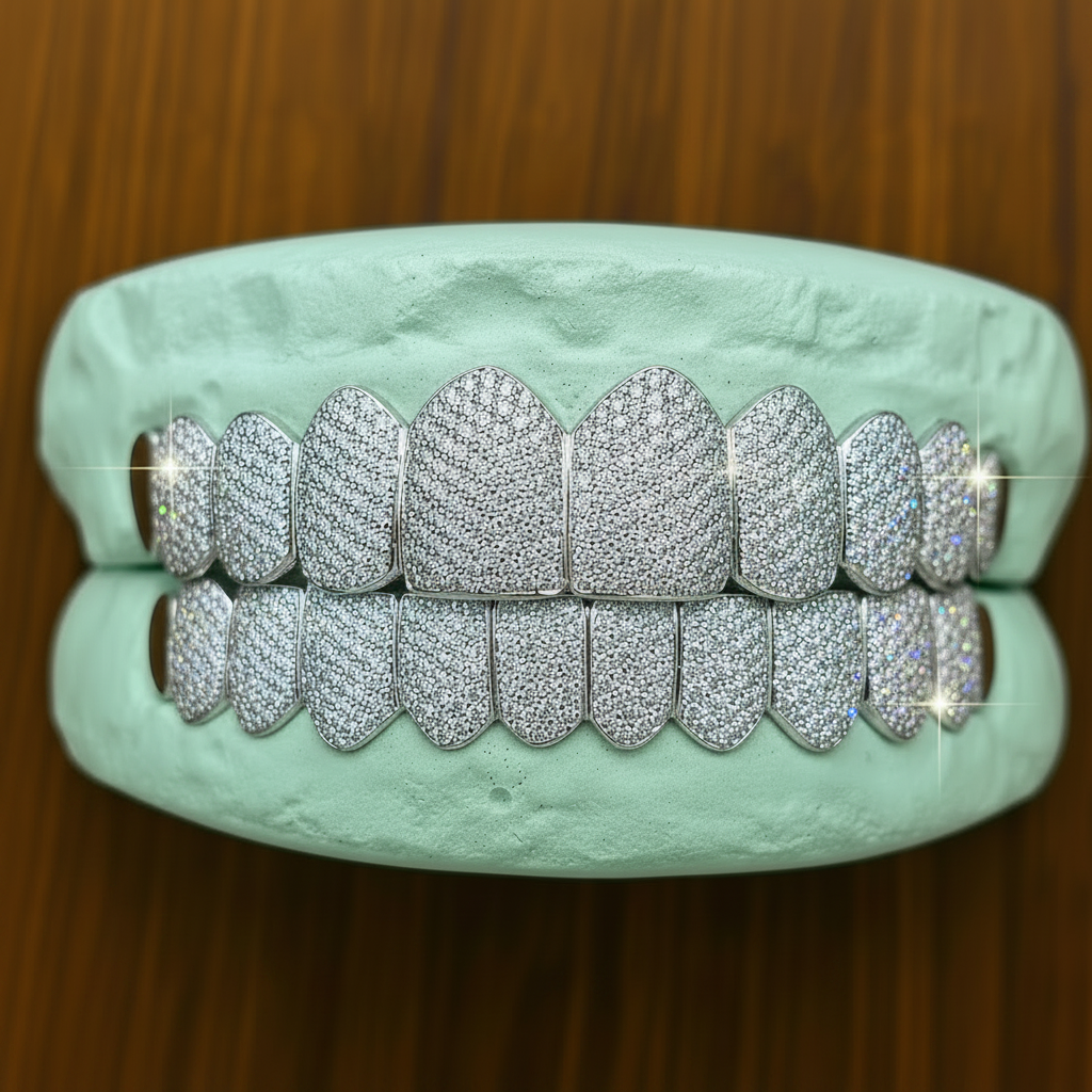 Moissanite VVS Quality Iced Out  Grillz - DQ1002