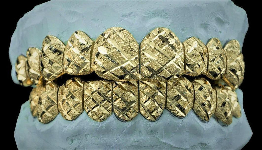 Diamond Dust - Diamond Cut Gold Grillz - DQ1012