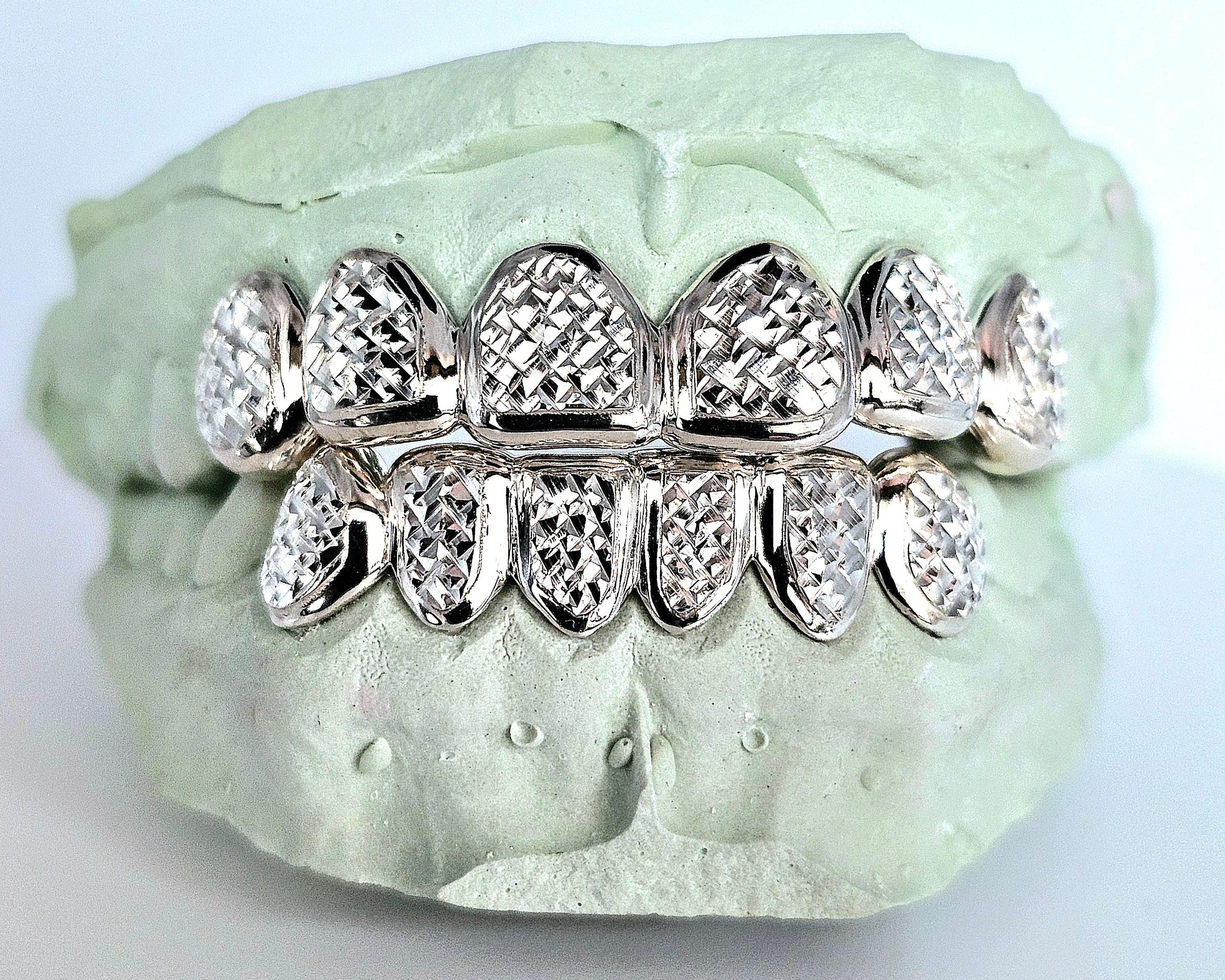 Sterling Silver Diamond Cut Grillz DQ1047