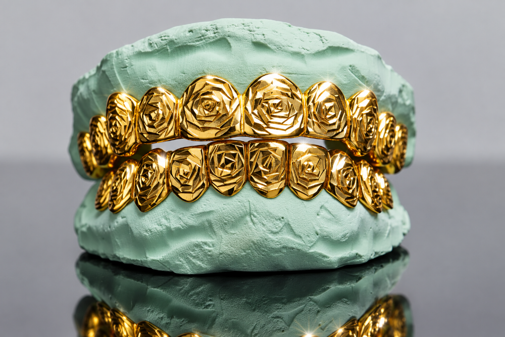 Rose Cut Gold Grillz - DQ1026
