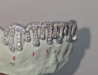Silver Moissanite Drip Grillz 6pc DQ1053