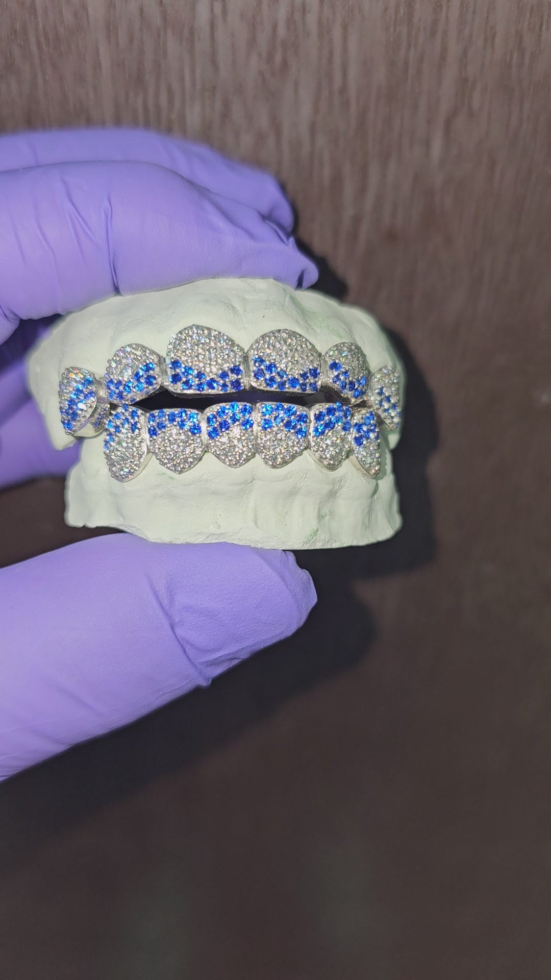 VVS Moissanite Iced Out Grillz With Colored Gems - DQ1002 Gems