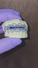VVS Moissanite Iced Out Grillz With Colored Gems - DQ1002 Gems