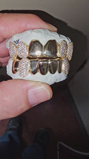 4 Solid Gold | 2 Iced out Fangs DQ1039