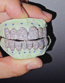 VVS Natural Diamond Honeycomb Set Grillz: Luxury for Your Smile DQ1043